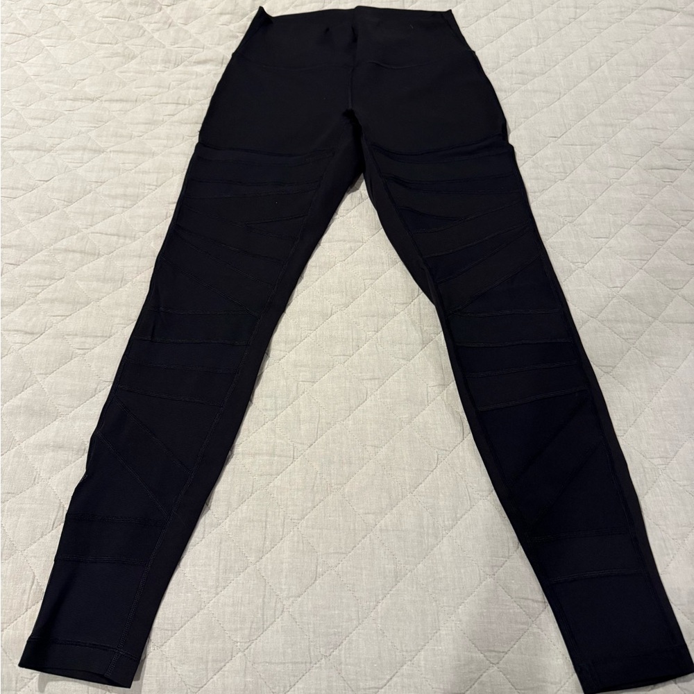 Lululemon Align Black Leggings size 10 with see through on the front